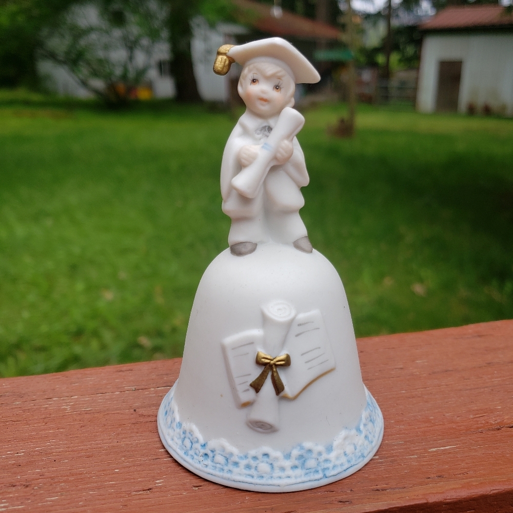 Vintage 1983 Lefton Graduation Graduate Bell - ABOUT 4.25" TALL